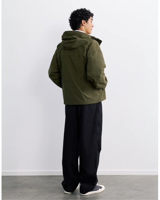 Imperméable léger à capuche kaki Pull&Bear pour homme en coloris Green