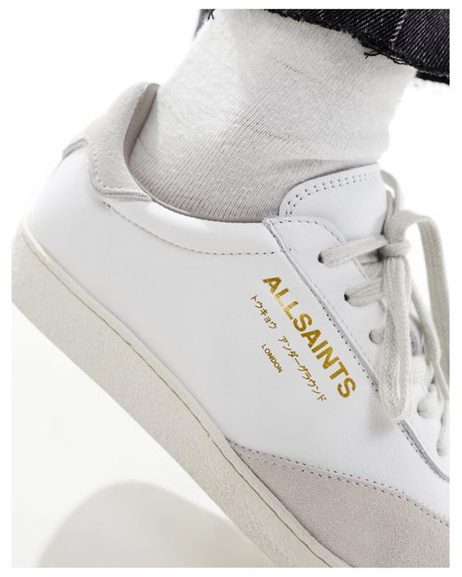 AllSaints Gray Thelma Leather Sneakers