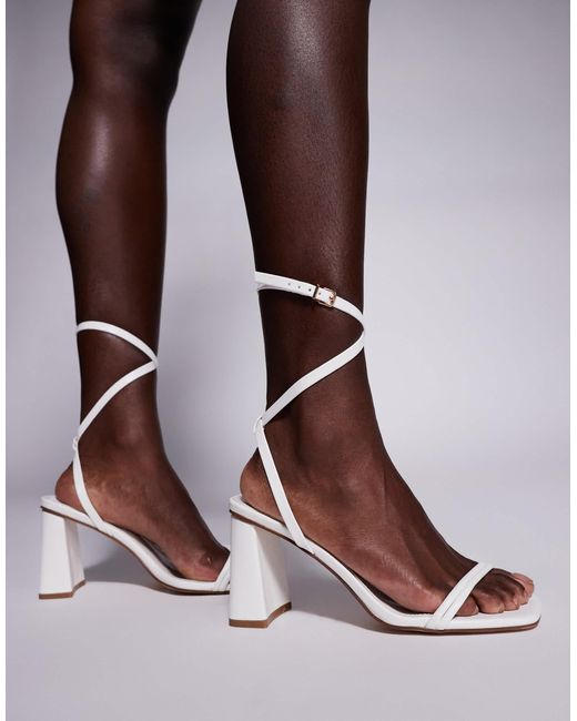 SIMMI Brown Simmi london wide fit – bora – riemchen-sandalen
