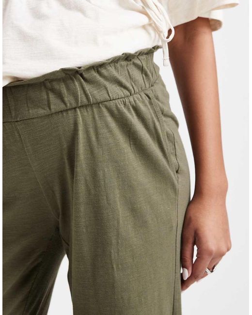 Mama.licious White Mamalicious Maternity Under The Bump Lightweight Summer Wide Leg Trousers