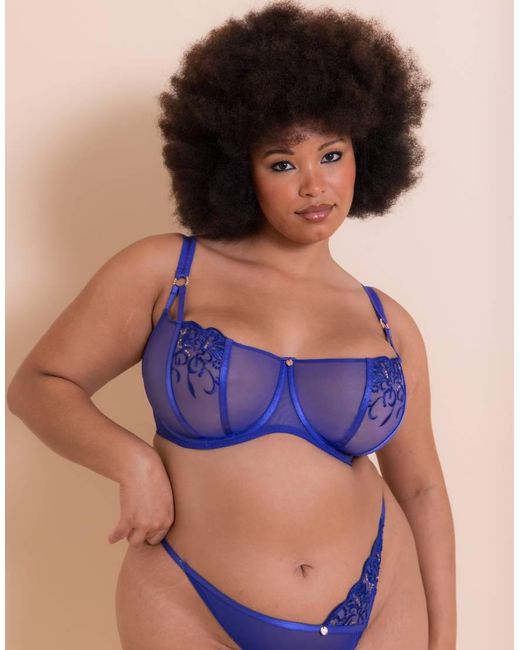 Curvy Kate Purple Scantilly Ornate Balcony Fuller Bust Bra