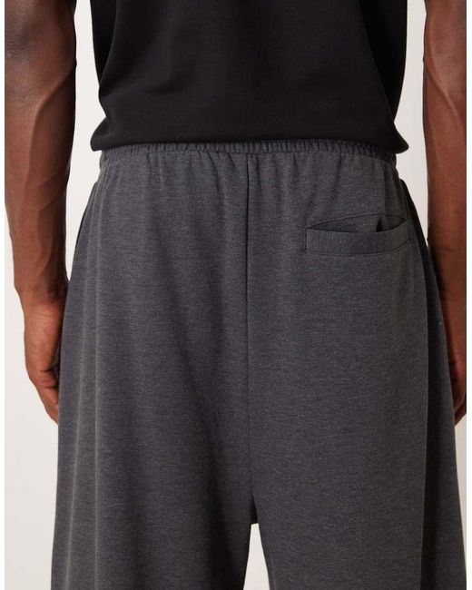 ASOS Black Wide Leg jogger With Pleats for men