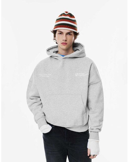 Pull&Bear – stwd – kapuzenpullover in Gray für Herren