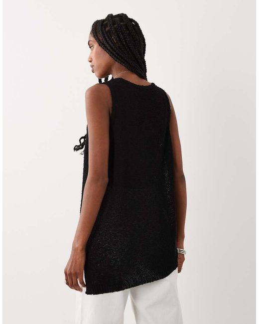 ASOS Black Knitted Tape A-line Cami Co-ord