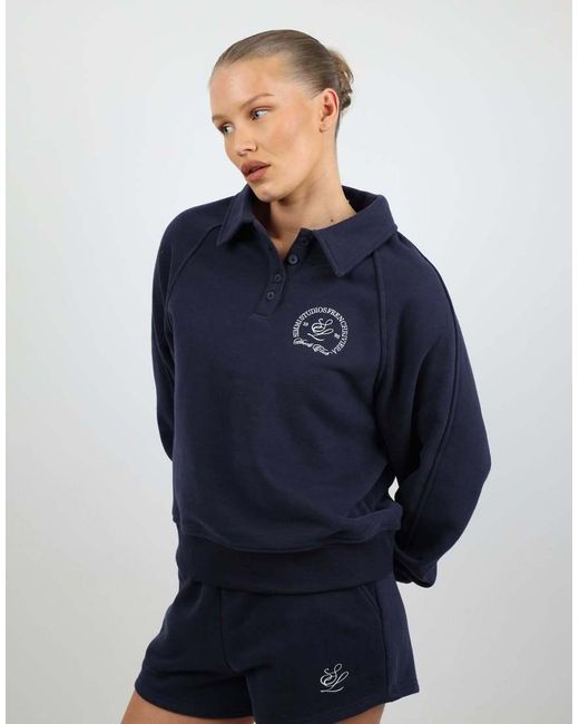 SIMMI Green Embroidered Polo Sweatshirt