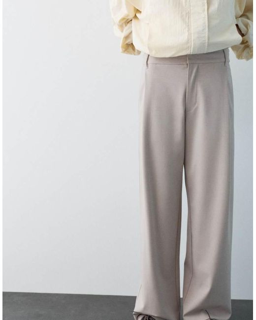 Pull&Bear Blue Tailored Darted Pants