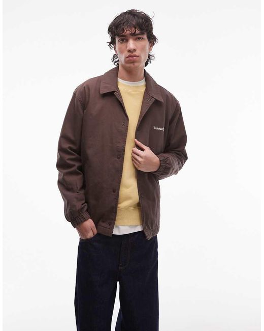 Timberland Geïsoleerd Coachjack Van Canvas in het Brown voor heren