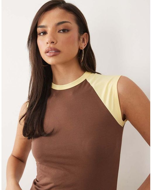 ASOS Brown Baby Raglan Short Sleeve T-shirt