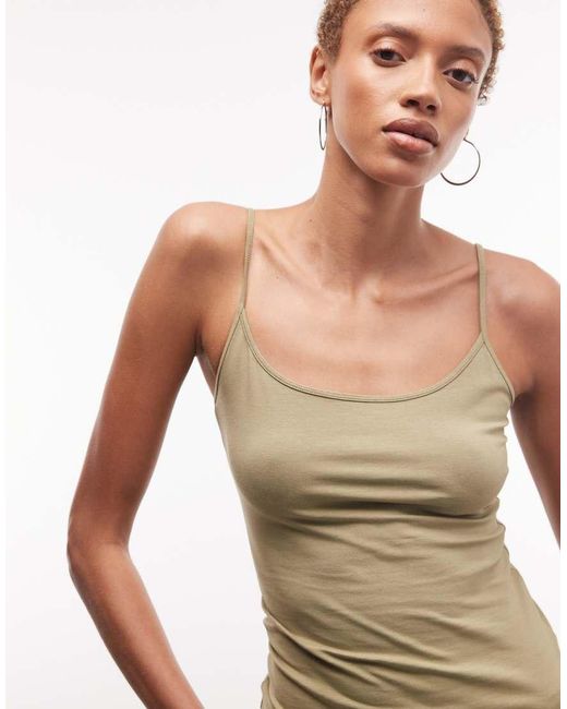 Weekday Green Strappy Tank Top