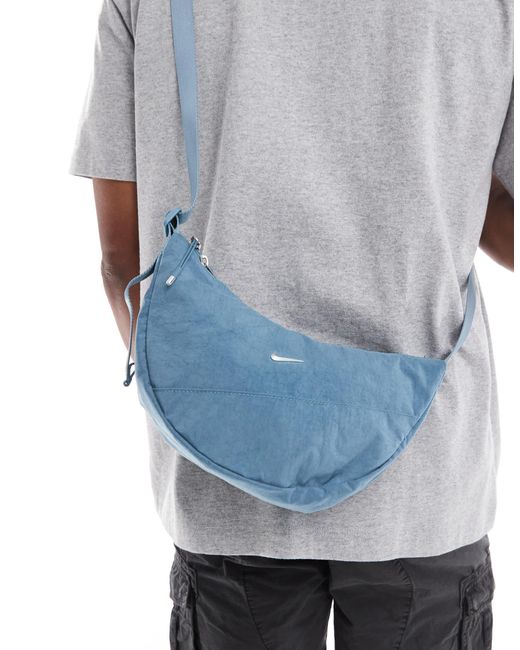 Nike Gray Aura Crescent Crossbody Bag for men