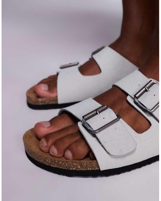 ASOS Brown Two Strap Sandals for men