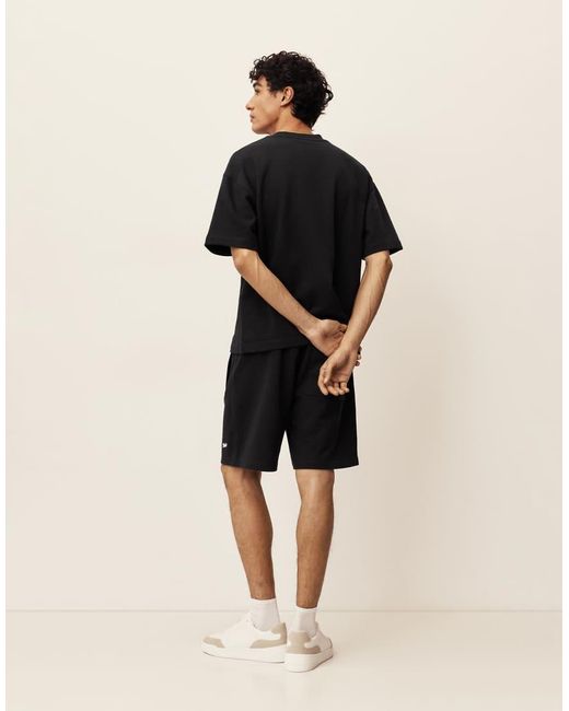 Pull&Bear Black Bermuda Jogger With Logo for men