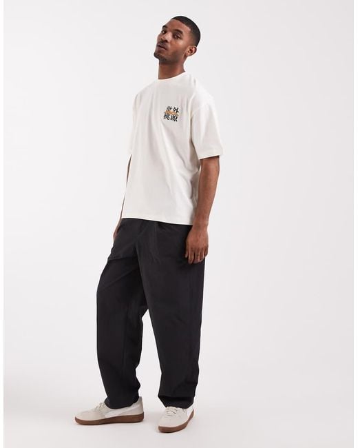 ASOS White Oversized T-shirt With Text Graphic for men