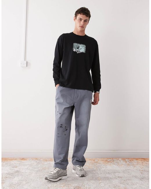 Aape by a bathing ape - t-shirt à manches longues coupe carrée avec imprimé sur la poitrine et au dos Aape By A Bathing Ape pour homme en coloris Black