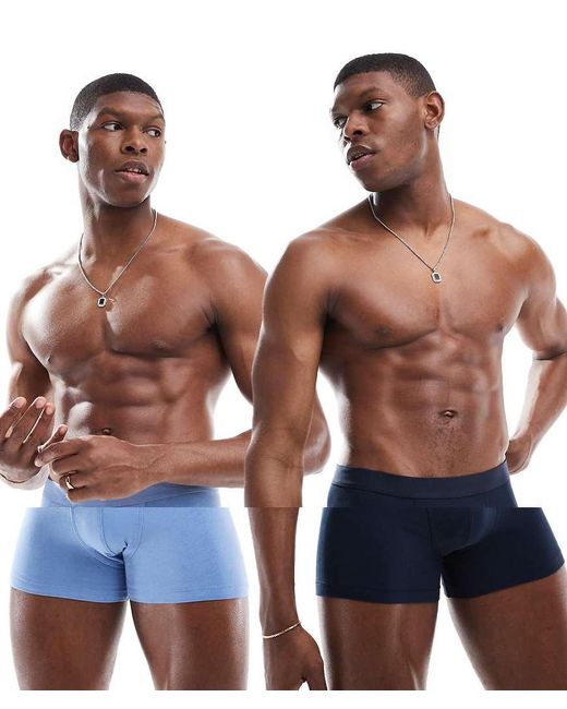 ASOS Blue 2 Pack Trunks for men