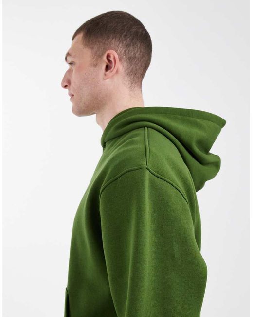 ASOS Green Essentials Relaxed Boxy Hoodie for men