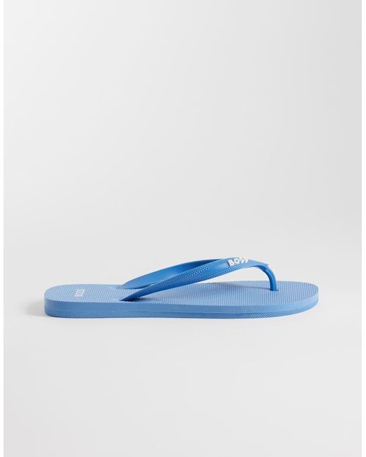 Boss Blue Boss Classic Logo Flip Flops for men
