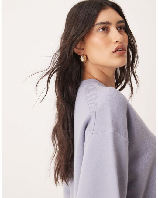 ASOS Purple Knitted Structured T Shirt