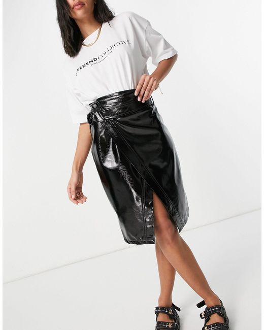 jupe mi longue fendue devant