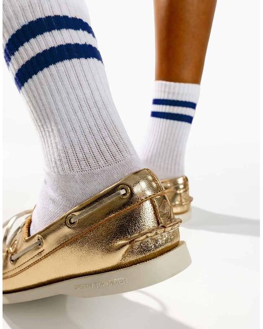 Sperry Top-Sider Metallic Authentic 2 Eye Boat Shoe