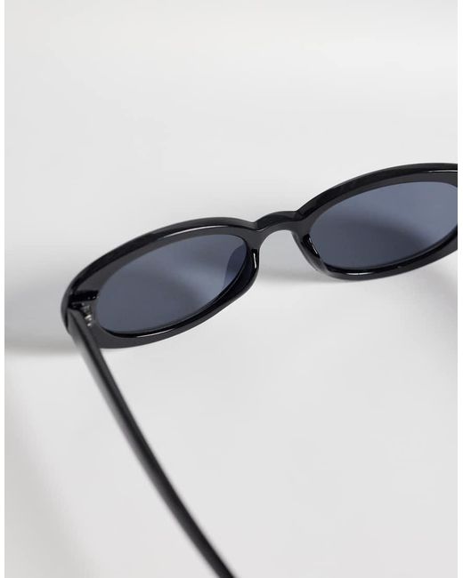 Pieces Blue Oval Sunglasses