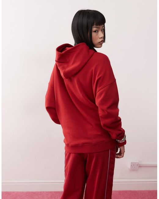 Sudadera Extragrande Con Capucha Kamari De (Parte De Un Conjunto) Motel de color Red