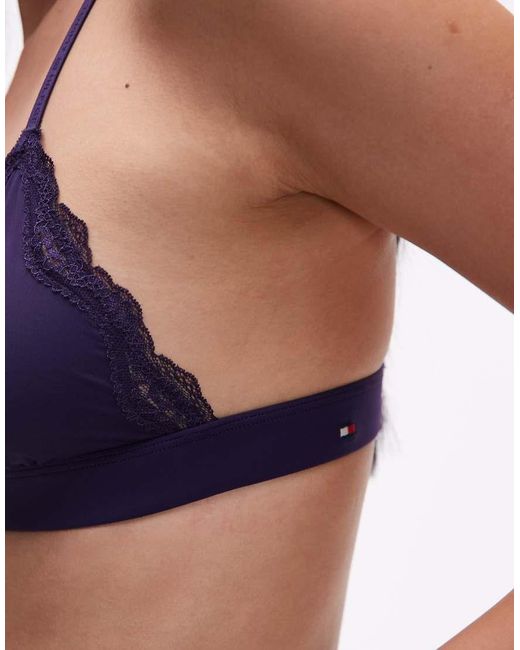 Tommy Hilfiger Multicolor Microfibre Lace Unlined Triangle Bra