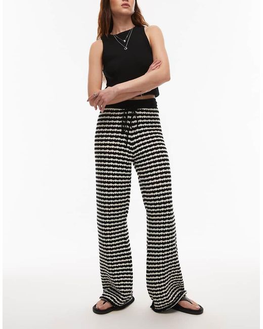 TOPSHOP Multicolor Knitted Stripe Trouser