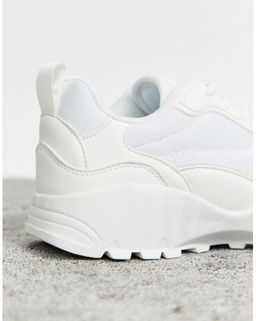 asos chunky white trainers
