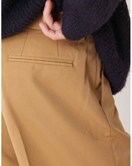 Pantalon ample habillé avec pince sur l'avant - camel cendré ASOS pour homme en coloris Blue