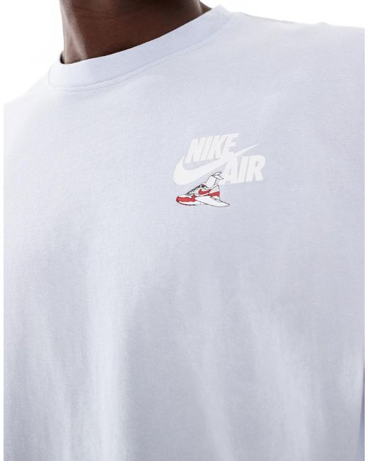 Camiseta De Manga Corta Con Estampado Tie Dye De -Azul Nike de hombre de color White