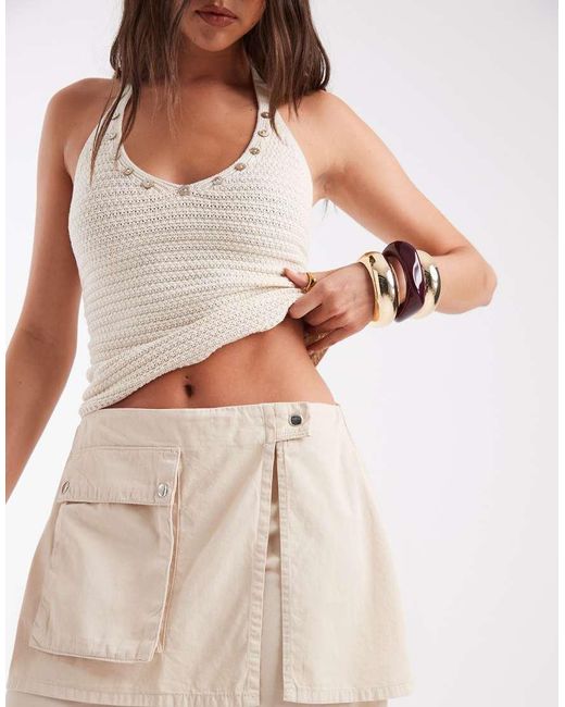 ASOS Natural Casual Utility Skirt Pants