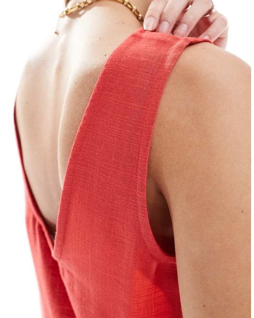 ASOS Red Singlet With Scoop Back