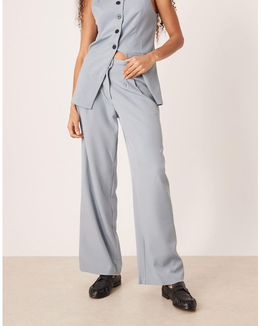 Jdy White High Waist Pleated Wide Leg Trouser Co-Ord