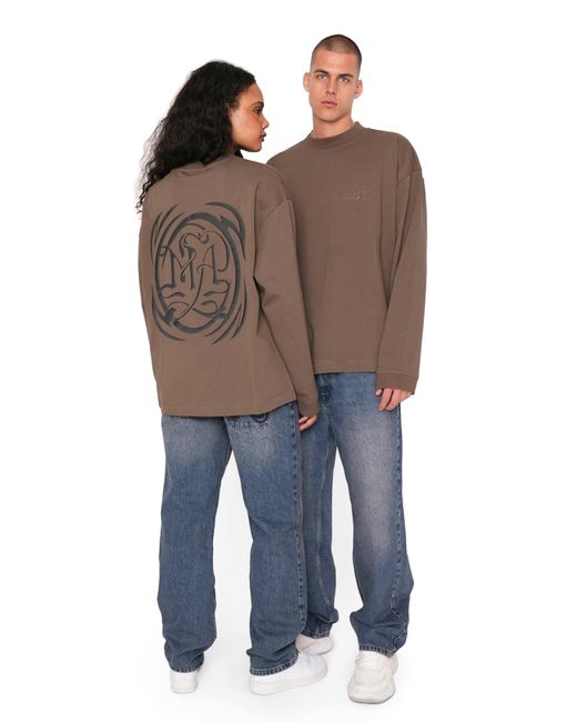 Radial - t-shirt oversize à manches longues Multiply Apparel en coloris Blue