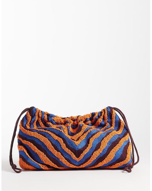 ASOS Red Animal Print Beaded Clutch