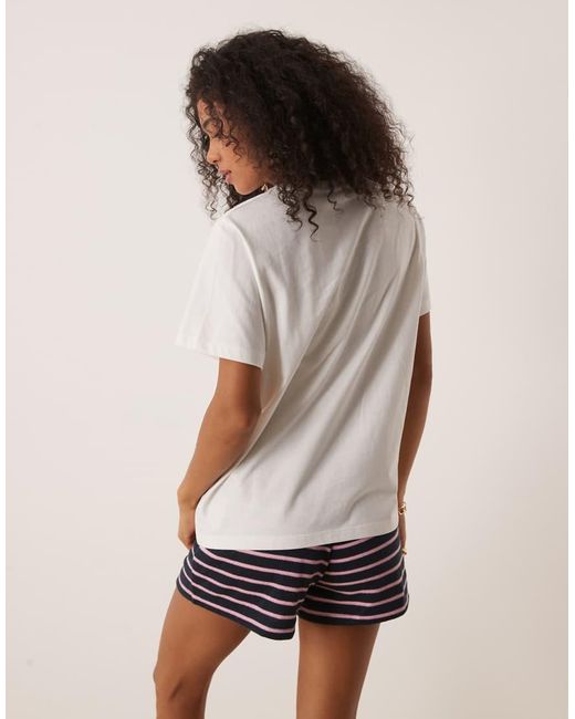 ASOS White Regular Fit T-shirt With Floral Fig Graphic