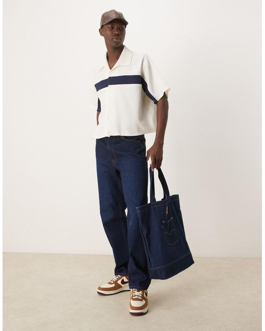 ASOS – kastiges oversize-hemd in Natural für Herren