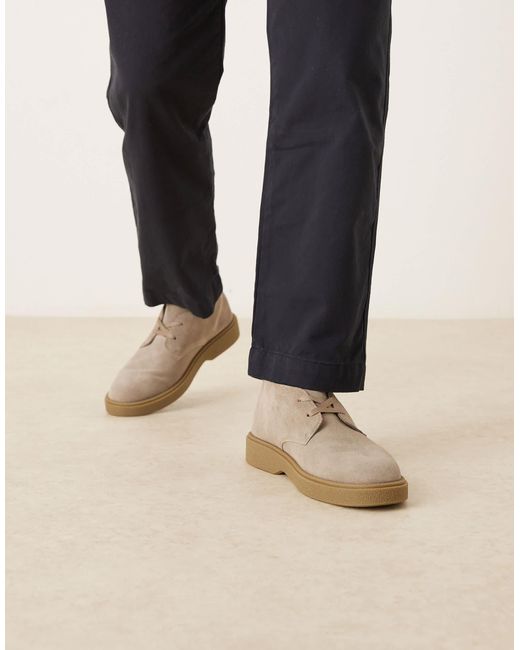 Calvin klein - bottines à lacets en daim - taupe Calvin Klein pour homme en coloris Black