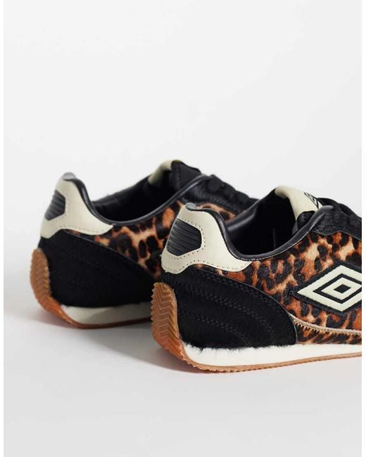 Umbro Black Gorton Suede Trainer for men