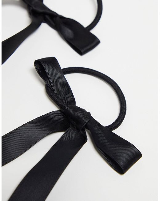 ASOS White Pack Of 2 Hairbands With Bow Detail