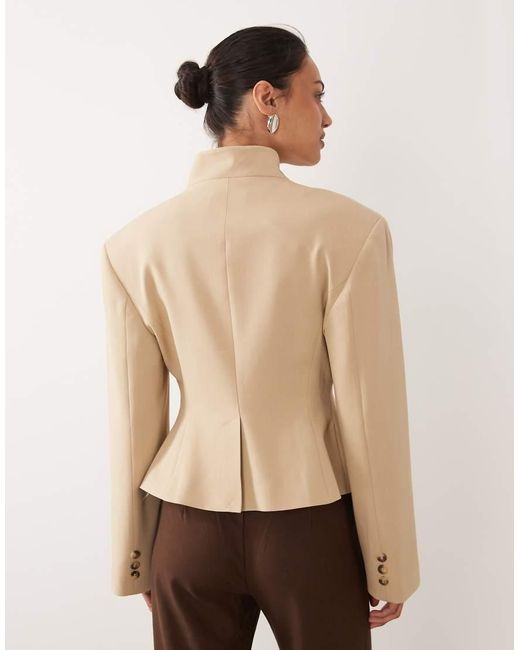ASOS Natural Cinch Wrap Blazer