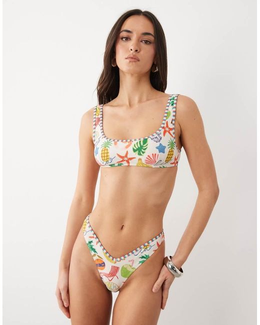 ASOS Blue Luna V Front Bikini Bottom