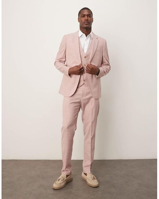 ASOS Men's Pink Wedding Skinny Suit Jacket