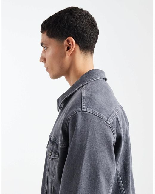 ASOS Blue Denim Trucker Jacket for men