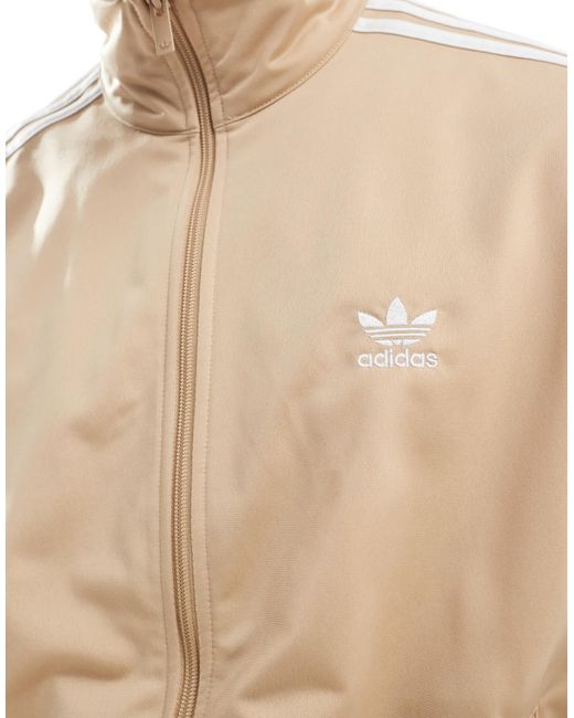 adidas Adicolor Funnel Neck Track Top - Beige | Free