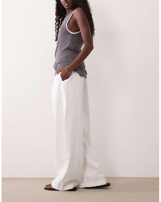 ASOS Pull-On Broek in het White