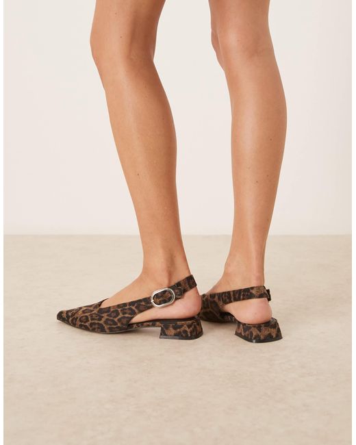 ASOS Natural Leonora Slingback Ballets