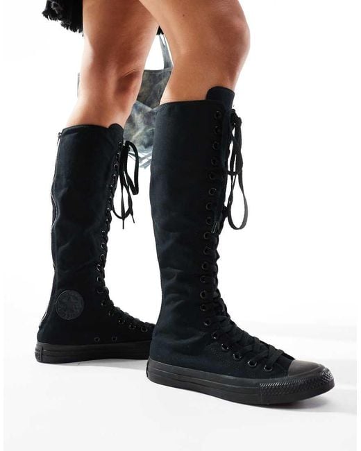 Converse Black Chuck Taylor All Star Knee Xxx Hi Trainers