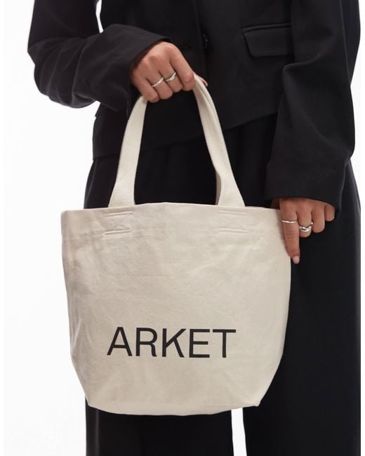 ARKET Black – kleine tragetasche aus canvas